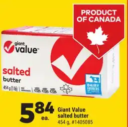 Giant Tiger Giant Value salted butter offer