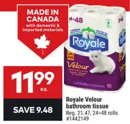 Giant Tiger Royale Velour bathroom tissue offer