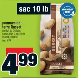 Super C pommes de terre Russet | Russet potatoes offer