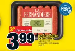 Super C saucisses fraîches LaFernandière |LaFernandière fresh sausages offer