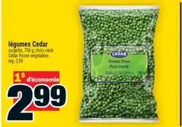 Super C légumes Cedar | Cedar frozen vegetables offer