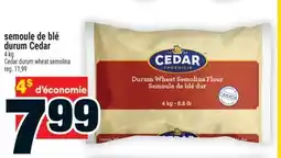 Super C semoule de blé durum Cedar | Cedar durum wheat semolina offer