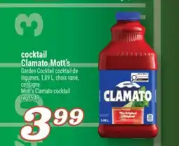 Marché Richelieu COCKTAIL CLAMATO MOTT'S | MOTT'S CLAMATO COCKTAIL offer