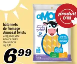 Marché Richelieu BÂTONNETS DE FROMAGE AMOOZA! TWISTS | AMOOZA! TWISTS CHEESE STICKS offer