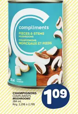 Marché Bonichoix COMPLIMENTS MUSHROOMS offer