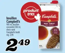 Marché Richelieu BOUILLON CAMPBELL'S | CAMPBELL'S BROTH offer