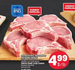 Marché Bonichoix Centre cut with bone FRESH PORK LOIN CHOPS offer
