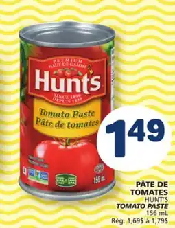 Marché Bonichoix HUNT'S TOMATO PASTE offer