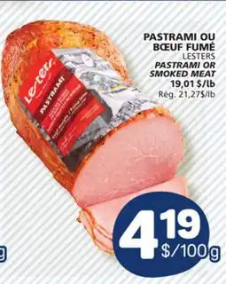 Marché Bonichoix LESTERS PASTRAMI OR SMOKED MEAT offer
