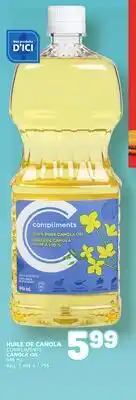 Marché Bonichoix COMPLIMENTS CANOLA OIL offer