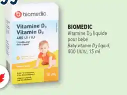 Familiprix BIOMEDIC, Baby vitamin D3 liquid, 400 IU offer