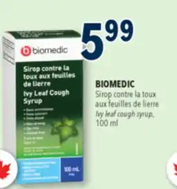 Familiprix BIOMEDIC Ivy leaf cough syrup, 100ml offer