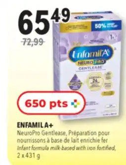 Familiprix ENFAMIL A+ NeuroPro Gentlease Infant formula milk-based with iron fortified, 2 x 431 g offer