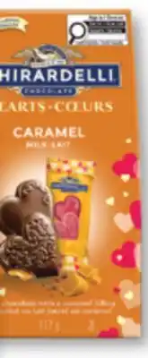Familiprix GHIRARDELLI Milk chocolate hearts filled with caramel offer