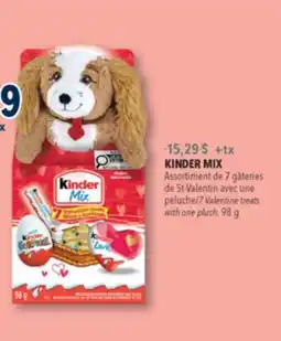 Familiprix KINDER MIX 7 Valentine treats with one plush, 98g offer