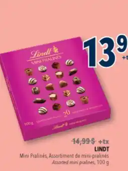 Familiprix LINDT, Mini Pralinés, Assorted mini pralines offer
