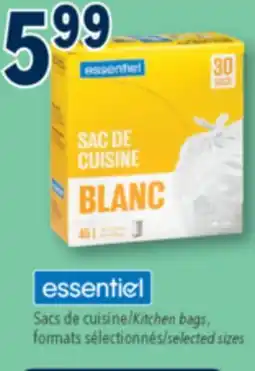 Familiprix ESSENTIEL, Kitchen bags, selected sizes offer