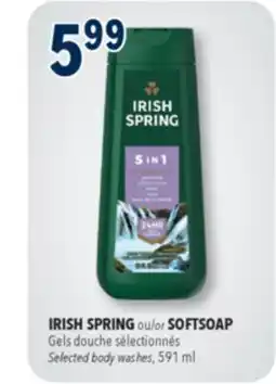 Familiprix IRISH SPRING or SOFTSOAP, Selected body washes offer