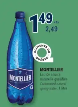 Familiprix MONTELLIER Carbonated natural spring water, 1litre offer