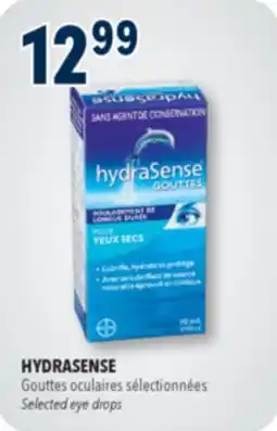 Familiprix HYDRASENSE, Selected eye drops offer