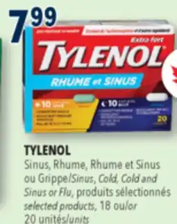 Familiprix Tylenol cold & sinus daytime and nighttime extra strength caplets 20un offer
