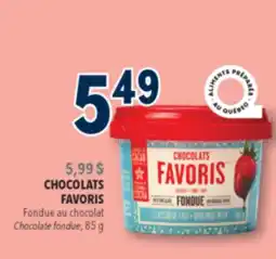 Familiprix CHOCOLATS FAVORIS, Chocolate fondue offer
