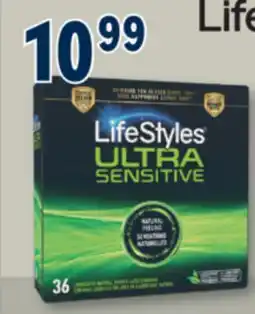 Familiprix Lifestyles Ultra Sensitive lubricated latex condoms 36un offer