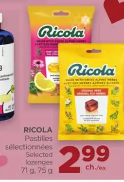 Proxim RICOLA Selected lozenges offer