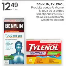Proxim BENYLIN, TYLENOL Selected relieve cold, cough or flu symptoms products offer