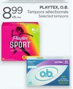Proxim PLAYTEX, O.B. Selected tampons offer