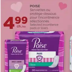 Proxim POISE Selected incontience pads or liners offer