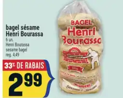 Marché Adonis Bagel sésame HenriBourassa | HenriBourassa sesame bagel offer