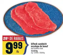 Marché Adonis Bifteck sandwich escalope de boeuf | beef sandwich steak offer