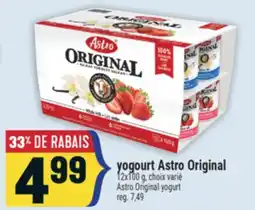 Marché Adonis Yogourt AstroOriginal | AstroOriginal yogurt offer