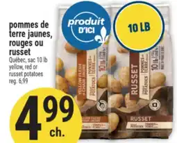 Marché Adonis POMMES DE TERRE JAUNES, ROUGES OU RUSSET | YELLOW, RED OR RUSSET POTATOES offer