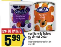 Marché Adonis CONFITURE DE FRAISES OU ABRICOT CEDAR | CEDAR STRAWBERRY OR APRICOT JAM offer