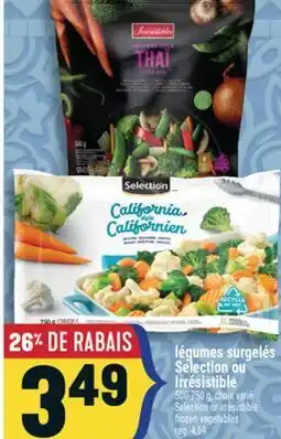 Marché Adonis Légumes surgelés Selection ou Irrésistible | Selection or Irrésistible frozen vegetables offer