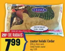 Marché Adonis Zaatar halabi Cedar | Cedar halabi zaatar offer