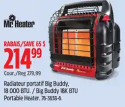 Canadian Tire Mr. Heater Big Buddy 18K BTU Portable Heater offer