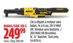 Canadian Tire DEWALT 20V MAX XR Brushless 3⁄8˝-1⁄2˝ Ratchet offer