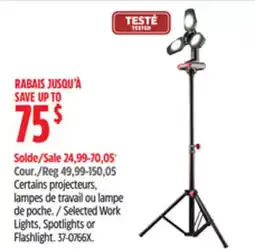 Canadian Tire Selected Work Lights, Spotlights or Flashlight offer