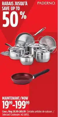Canadian Tire Paderno Selected Cookware offer
