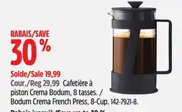 Canadian Tire Bodum Crema French Press, 8-Cup offer