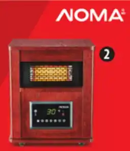 Canadian Tire NOMA Wood-Cabinet Infrared Heater. With thermostat and timer offer