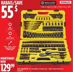 Canadian Tire Black Chrome Socket Set offer