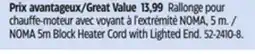Canadian Tire NOMA 5m Block Heater Cord with Lighted End offer