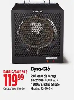 Canadian Tire Dyna-Glo 4800W Electric Garage Heater offer