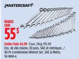 Canadian Tire Mastercraft 30-PC Combination Wrench Set SAE & Metric offer