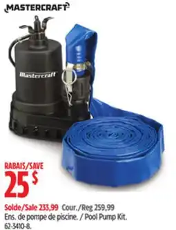 Canadian Tire MASTERCRAFT Pool Pump Kit offer
