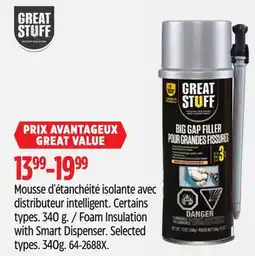 Canadian Tire Great Stuff Foam Insulation with Smart Dispenser offer